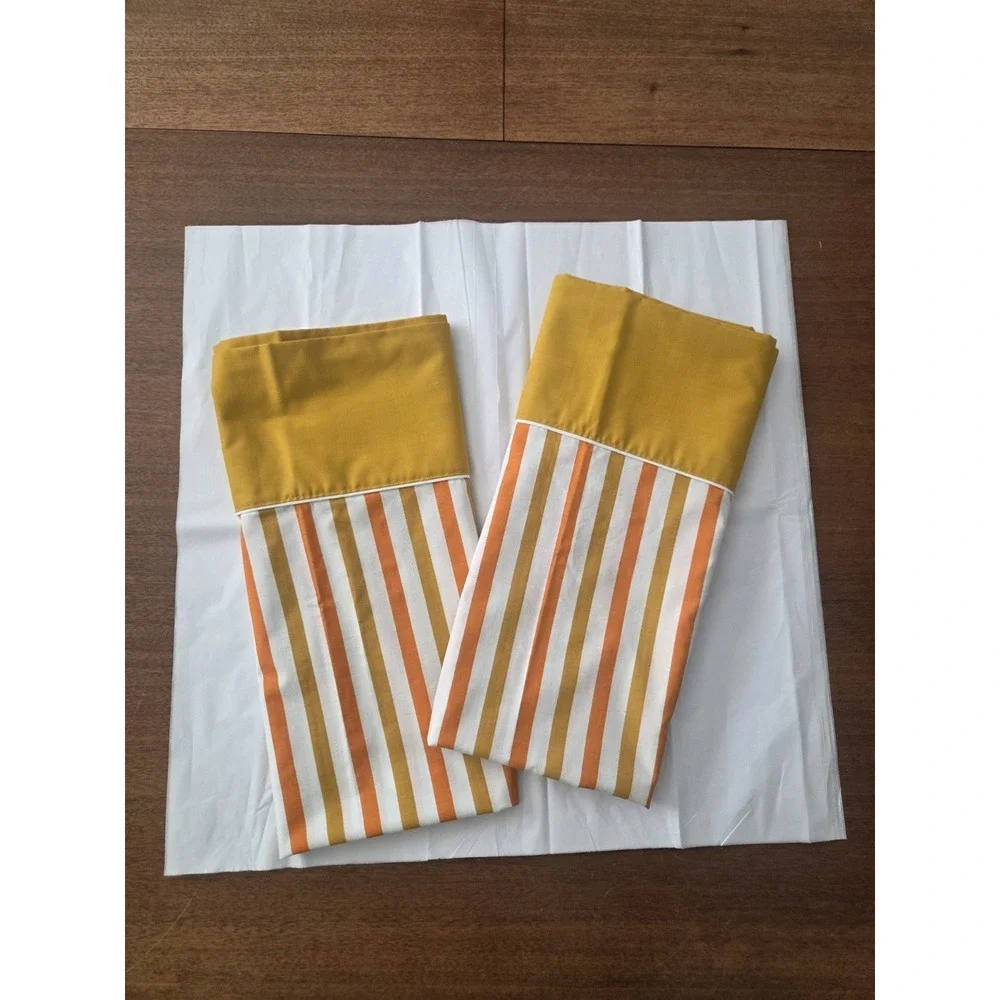 Groovy Mcm Pillow Cases Fashion Manor Penn Prest‎ Muslin Striped Penneys Set Two